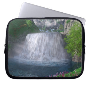 Cwm Waterfall-laptophoes Laptop Sleeve