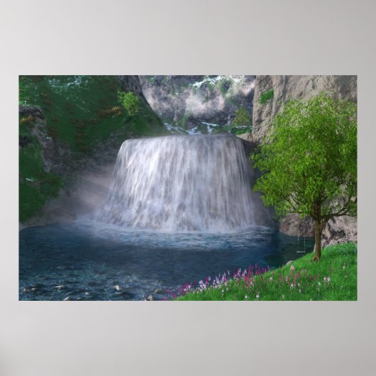 Cwm Waterfall Print (Voorkant)