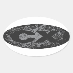 CX-sticker Ovale Sticker