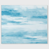 Cyaan Abstract Cadeaupapier (Vlak)