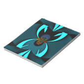 Cyaan Abstracte kunst Print Notitieblok (Gedraaid)