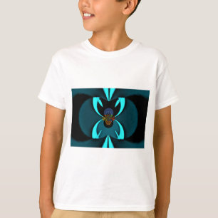 Cyaan Abstracte kunst Print T-shirt