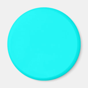 Cyaan / Aqua Blue 00FFFF Kleur - Optie om naam toe Magneet