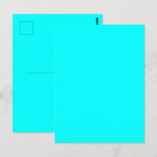 Cyaan Blauw Groen Turquoise Effen Kleur Briefkaart