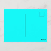 Cyaan Blauw Groen Turquoise Stevige Kleur Briefkaart (Achterkant)