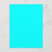 Cyaan Blauw Groen Turquoise Stevige Kleur Briefkaart (Voorkant)