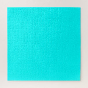 Cyaan Blauw Groen Turquoise Stevige Kleur Legpuzzel