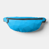 Cyaan blauw verloop geometrisch maaspatroon heuptasje (Liggend)