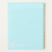 Cyaan Blauwe Aura Groot Jaar Planner (Achterkant)