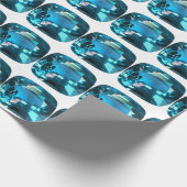 Cyaan Cadeaupapier (Hoek)