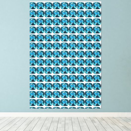 Cyaan Canvas Afdruk (Insitu (Houten vloer))