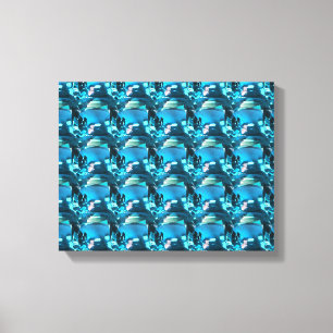 Cyaan Canvas Afdruk