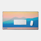 Cyaan en zalm bureaumat (Keyboard & Muis)