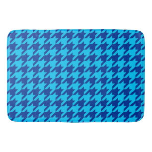 Cyaan Navyblauw Hondsdrolenruitpatroon Badmat