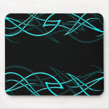Cyaan op Black "Elegance" Mousepad