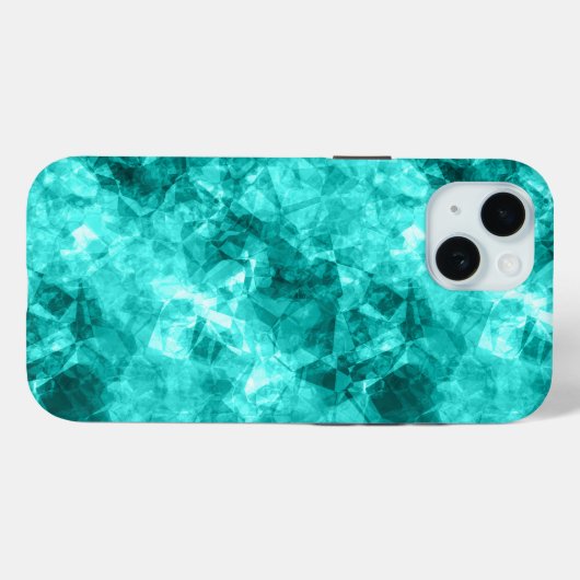 Cyaan-ruw textiel Case-Mate iPhone case (Achterkant (horizontaal))