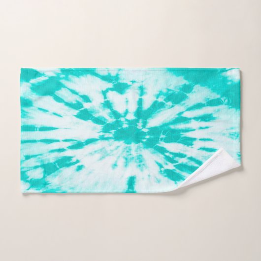 Cyaan Tie Kleurstofpatroon Beachy Bad Handdoek (Handdoek)