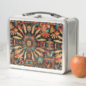 Cyan "Aztec Dream" Eco-Friendly Lunchbox inoxydabl (En situation)