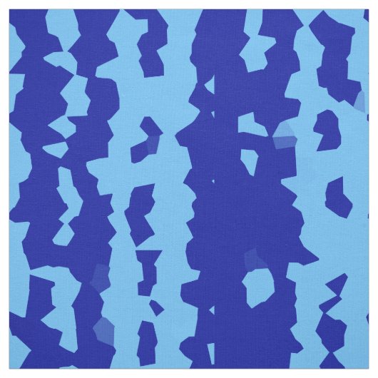 Cyan Blauwe Onregelmatige Abstracte Ontwerp Stof (Swatch)