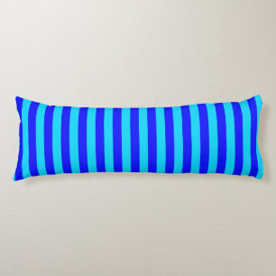 Cyan Blauwe Strepen Ontwerp Lichaamskussen