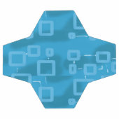 Cyan Bleu Clair Géométrique (Plat)