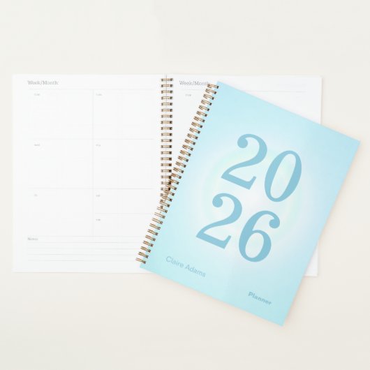 Cyan Blue Aura Big Year Planner (Display)