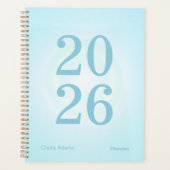 Cyan Blue Aura Big Year Planner (Voorkant)
