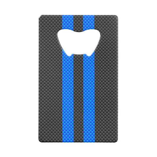 Cyan Blue Carbon Fiber Style Racing Stripes (Dos)