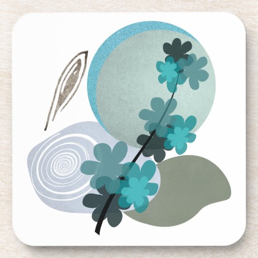 Cyan Boho Bier Onderzetter (Voorkant)