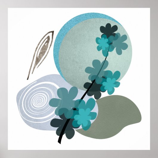 Cyan Boho Poster (Voorkant)