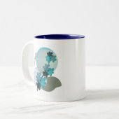 Cyan Boho Tweekleurige Koffiemok (Voorkant links)
