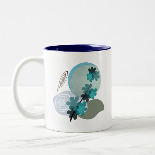 Cyan Boho Tweekleurige Koffiemok (Links)