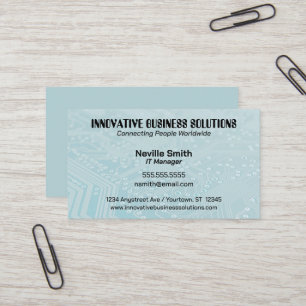 Cyan Circuit Board Tech Computers IT Visitekaartje