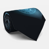 Cyan Engineer Stropdas (Opgerold)