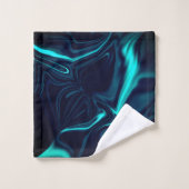 Cyan plier sur arrière - plan bleu foncé (Gant de toilette)