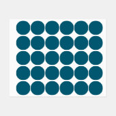 Cyan profond branché - Étiquette (Feuille)