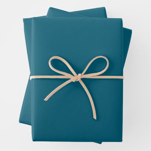 Cyan profond tendance - Jeu de feuilles de papier (En situation)