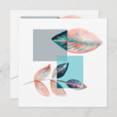 Cyan Red Leaf (Voorkant / Achterkant)