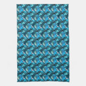 Cyan Sky Blue Theedoek (Verticaal)