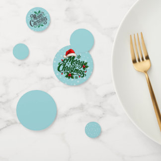 Cyan Sneeuwvlok Patroon Vakantie Confetti