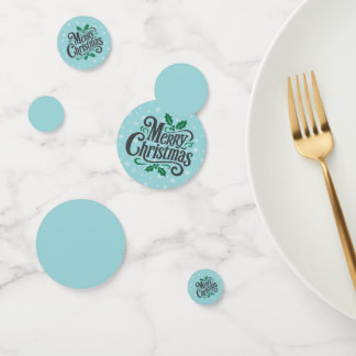 Cyan Sneeuwvlok Patroon Vakantie Confetti