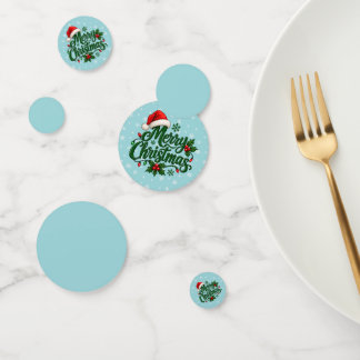 Cyan Sneeuwvlok Patroon Vakantie Confetti