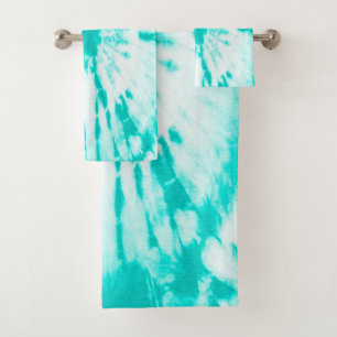 Cyan Tie Dye Motif Plutôt Plage