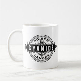 Cyanide  stijlgif-etiket mok