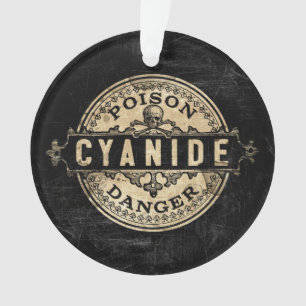 Cyanide Vintage style Étiquette de poison