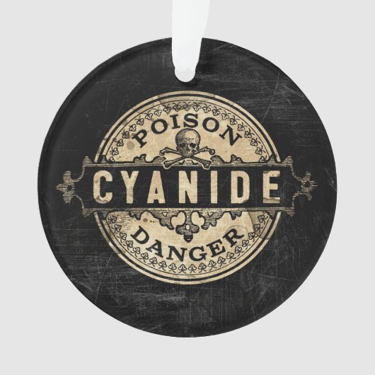 Cyanide Vintage style Étiquette de poison (devant)