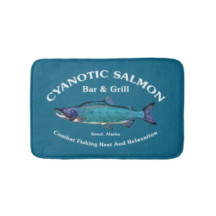 Cyanotic Salmon Bar en Grill Badmat