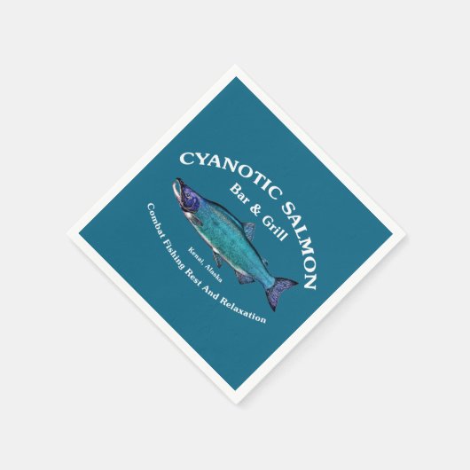 Cyanotic Salmon Bar en Grill Servetten (Hoek)