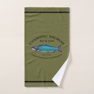 Cyanotische Zalm Bar & Grill Handdoeken