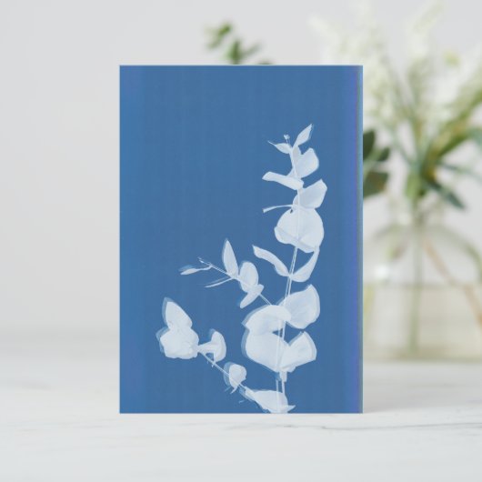 Cyanotype Hartelijk dank Bedankkaart (Staand voorkant)